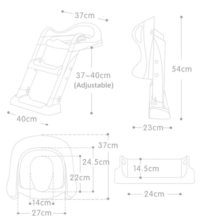 Little Mom Reductor toaleta pentru copii Navy pliabil cu trepte antiderapante manere ergonomice si treapta reglabila pe 2 nivele de inaltime colac moale din spuma PVC design anti-stropire compatibilitate universala
