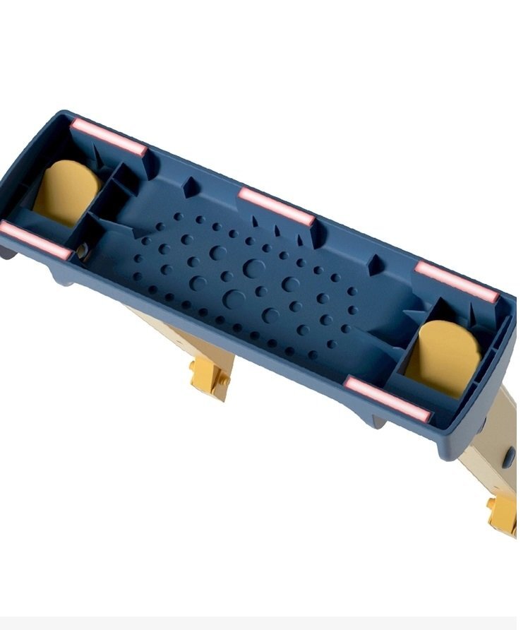 Little Mom Reductor toaleta pentru copii Navy pliabil cu trepte antiderapante manere ergonomice si treapta reglabila pe 2 nivele de inaltime colac moale din spuma PVC design anti-stropire compatibilitate universala