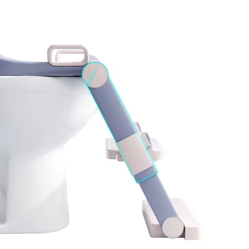 Little Mom Reductor toaleta WhiteGreyPurple pliabil cu scara colac moale din spuma protectie antistropire reglabil pe inaltime manere si suport lat pentru picioare