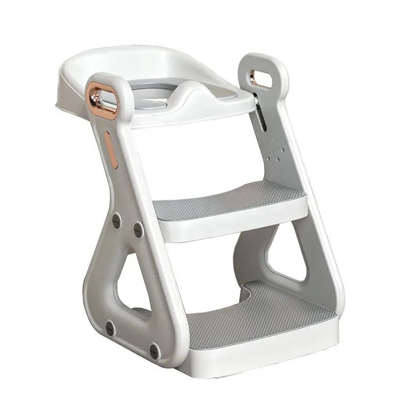 Little Mom Reductor Wc copii pliabil White multifunctional in structura triunghiulara cu colac moale PU inaltime ajustabila prevazut cu manere protectie antistropire antiaderent potrivit si toaletelor patrate