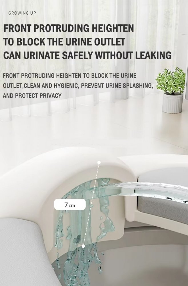 Little Mom Reductor WC pentru copii Silver cu dubla fixare spatar si manere de sustinere colac moale din spuma PU protectie impotriva stropilor