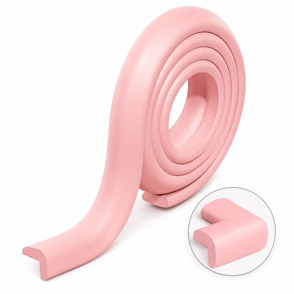 Little Mom Rola protectie Soft Pink din spuma impermeabila flexibila multifunctionala lungime 4m