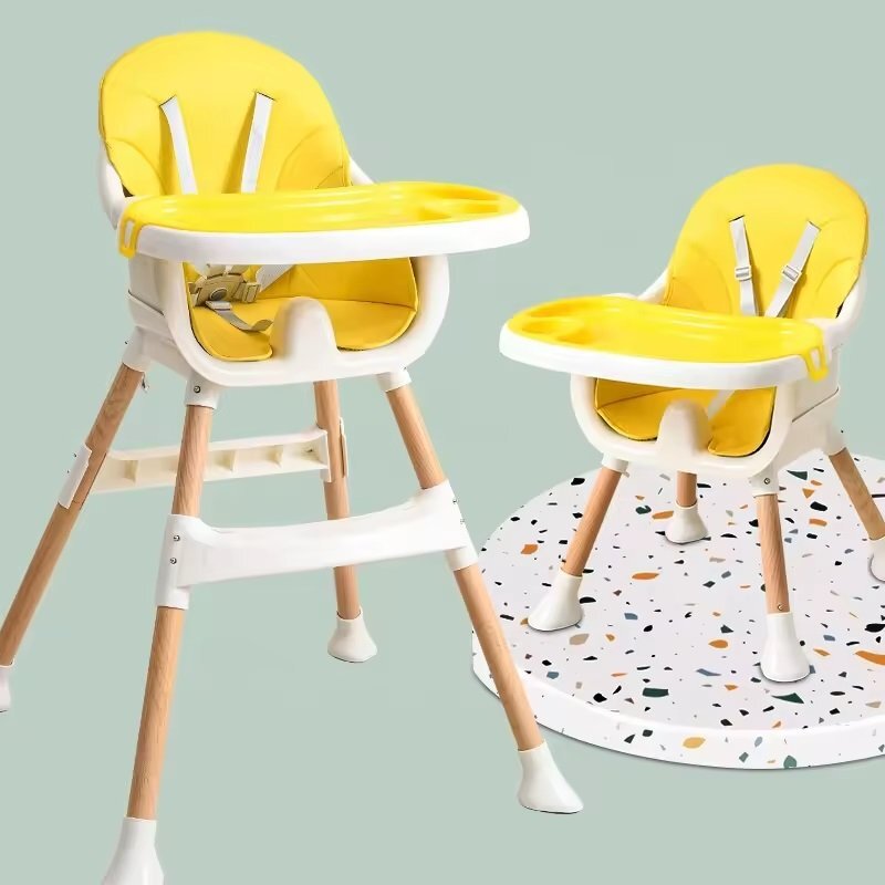 Little Mom Scaun de masa Modern Grey 3in1 cu cos pentru accesorii tava dubla ajustabila husa detasabila inaltime reglabila