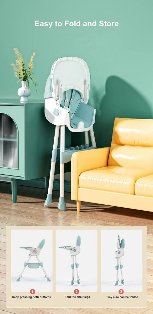 Little Mom Scaun de masa multifunctional 3 in 1 Rocking Chair Beige transformabil in balansoar cu husa detasabila spatar reglabil inaltime reglabila masuta detasabila si roti