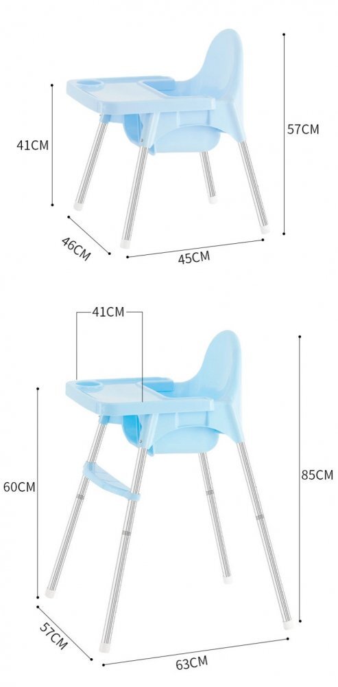 Little Mom Scaun de masa pentru copii 2 in 1 Classic Bej cu tavita dubla si suport pentru picioare centura de siguranta tavita detasabila design ergonomic picioare antiderapante 6 luni+