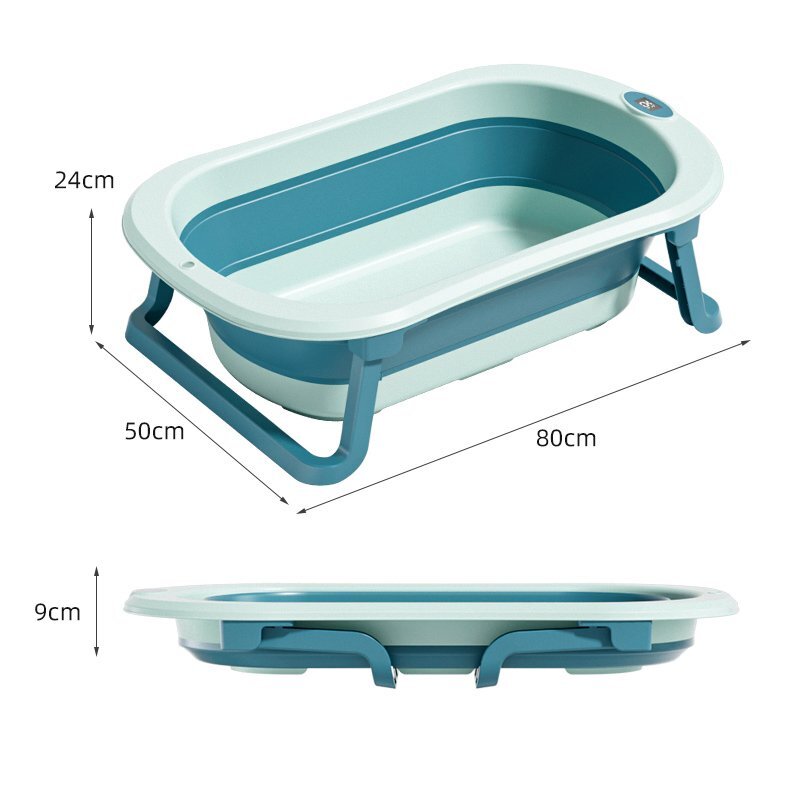 Little Mom Set cadita pliabila pentru copii Dino Pink cu pernuta bebelusi detasabila termometru display digital incorporat dop scurgere picioruse antiderapante design ergonomic80 x 50 x 24 cm