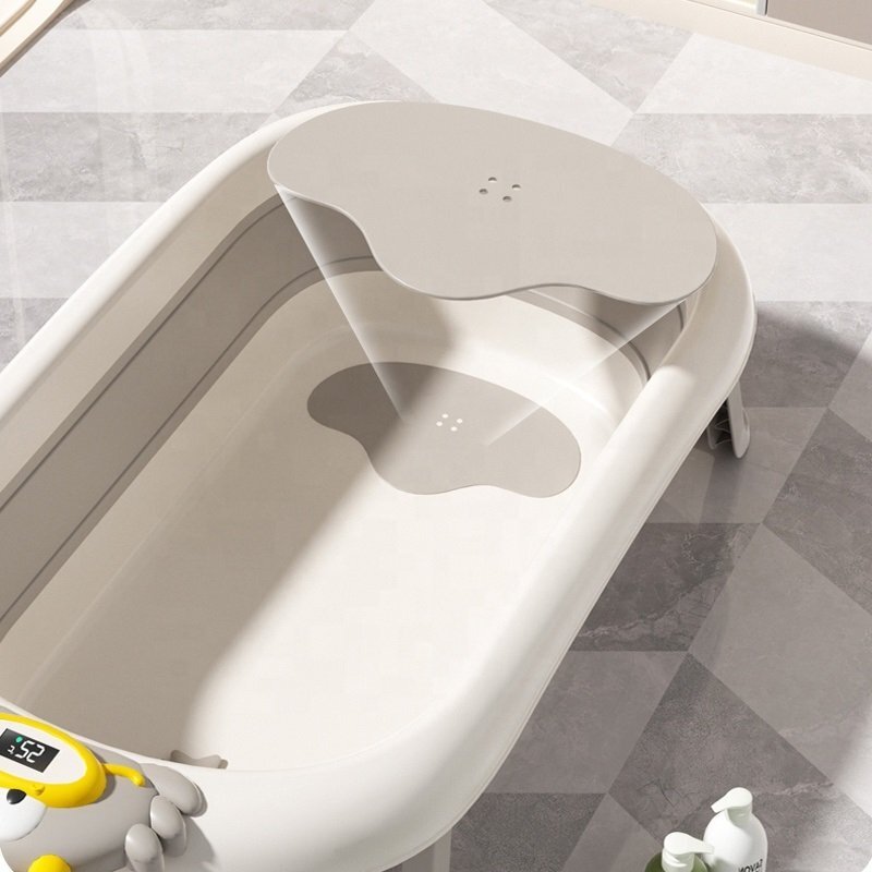 Little Mom Set Cadita pliabila pentru copii Giggletub Grey termometru cu display digital incorporat si hamac cu design ergonomic dimensiune 92 X 51 X 24 cm