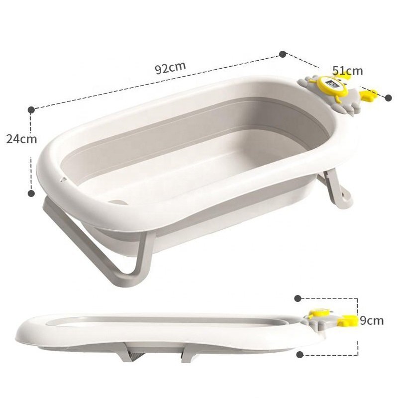Little Mom Set Cadita pliabila pentru copii Giggletub Grey termometru cu display digital incorporat si hamac cu design ergonomic dimensiune 92 X 51 X 24 cm