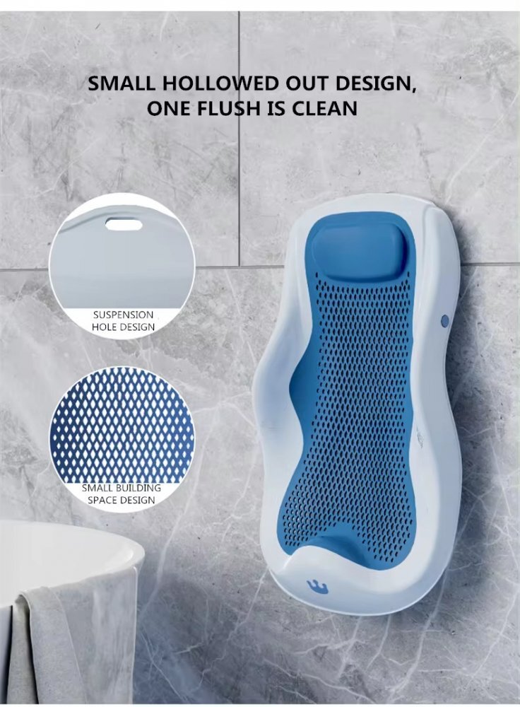 Little Mom Set cadita pliabila pentru copii Royal Blue echipata cu termometru display digital design modern margini rotunjite si suport anatomic inclus dimensiune 76 x 21 x 49 cm