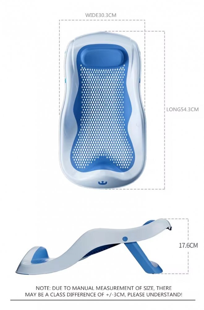 Little Mom Set cadita pliabila pentru copii Royal Blue echipata cu termometru display digital design modern margini rotunjite si suport anatomic inclus dimensiune 76 x 21 x 49 cm