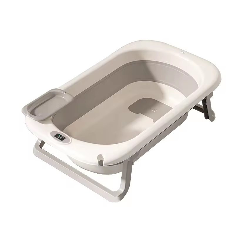 Little Mom Set Cadita pliabila pentru copii termometru cu display digital incorpodat si Hamac cu design ergonomic inclus dimensiune 84 x 50 x 24 cm Grey