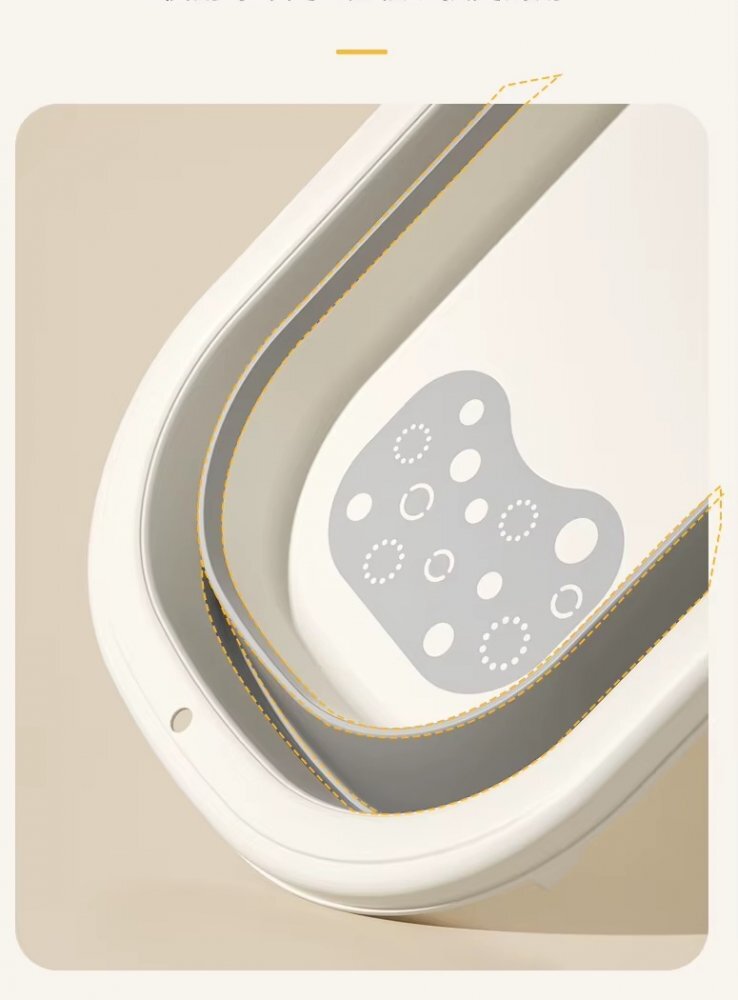 Little Mom Set Cadita si Suport anatomic detasabil pentru bebelusi Blue cu afisaj temperatura digital design pliabil si compact cu suprafete antiderapante finisaje netede si sistem de agatare