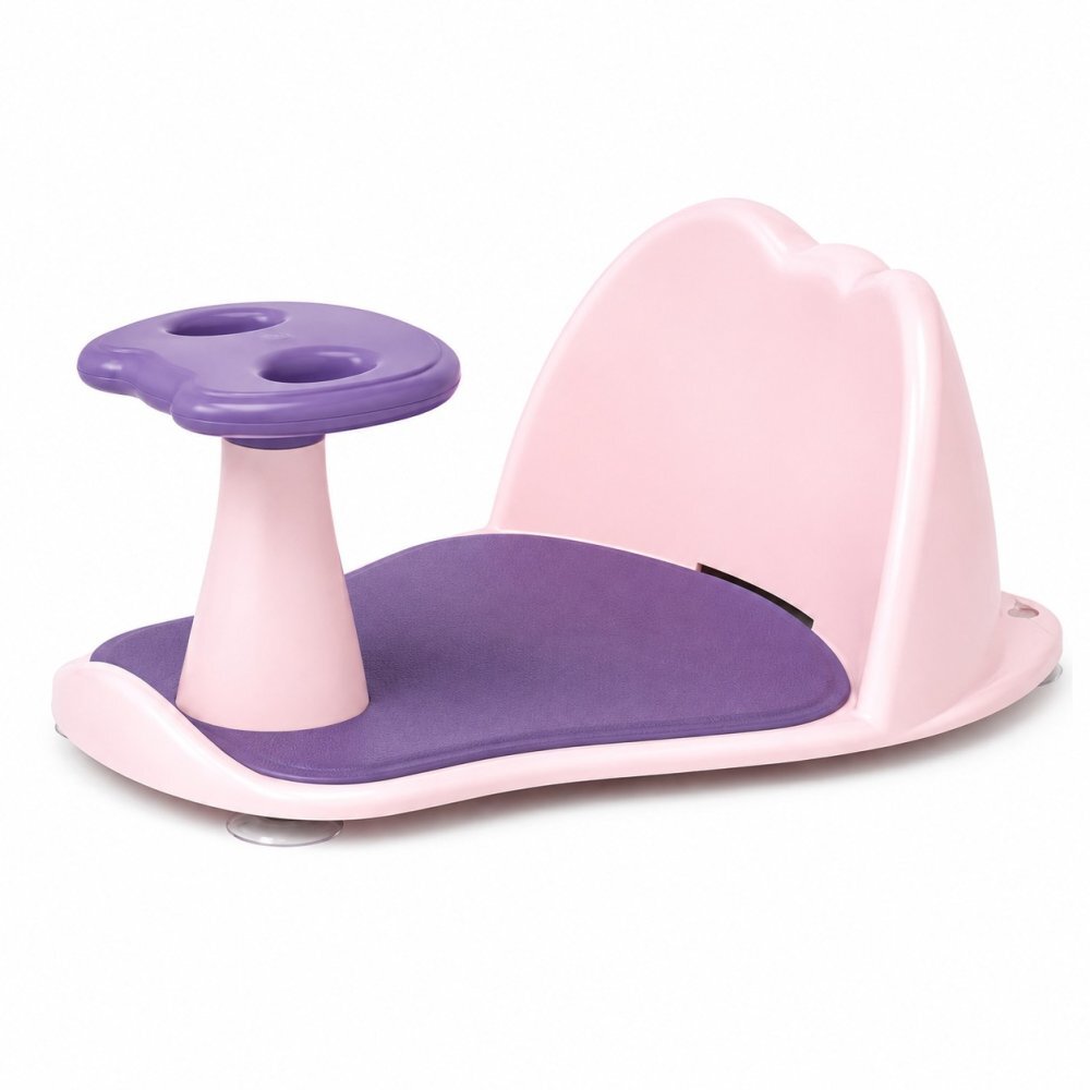 Little Mom Suport de baie Baby Shower Pink cu ventuze si spatar varsta 6 luni+
