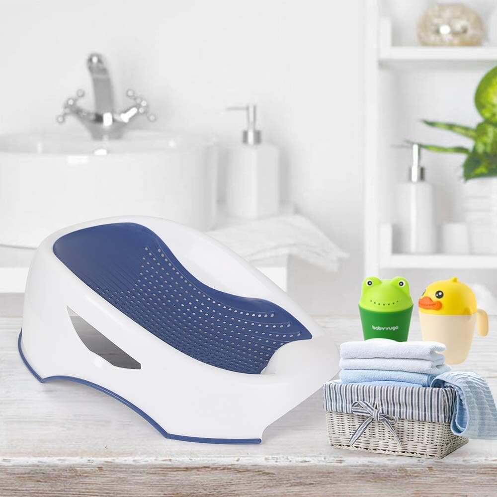 Little Mom Suport de baie Soft Blue design ergonomic confortabil stabil dimeniuni 60.5 x 39 x 20 cm