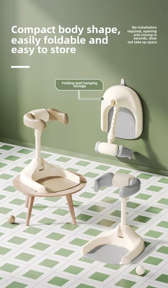 Little Mom Suport ergonomic pentru baita independenta a bebelusilor Bath Grey design cu inaltime ajustabila intre 44-54 cm stabil si sigur compact si portabil cu elementele de sustinere pentru brate
