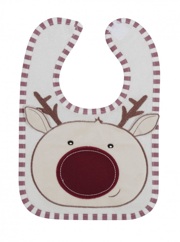 LORELLI Baveta cu motive de Craciun 3D 26 x 20 cm cu broderie Ren