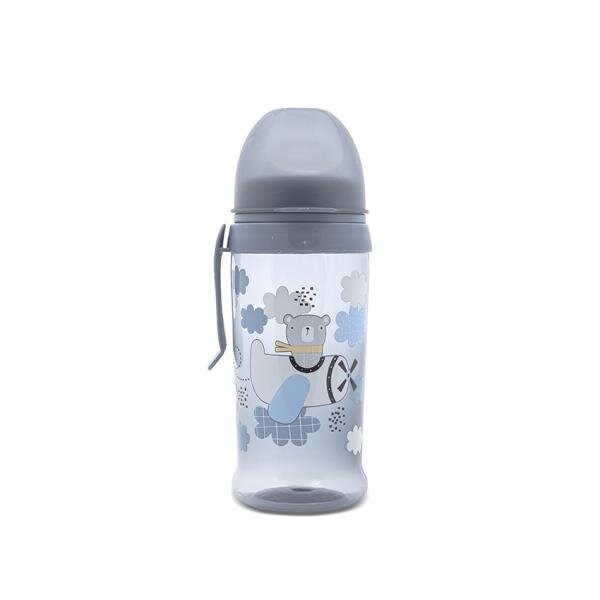 LORELLI Biberon anticurgere cu clips si tetina lata protejeaza gingiile 6 luni+ 360 ml My Friend Cameo Blue