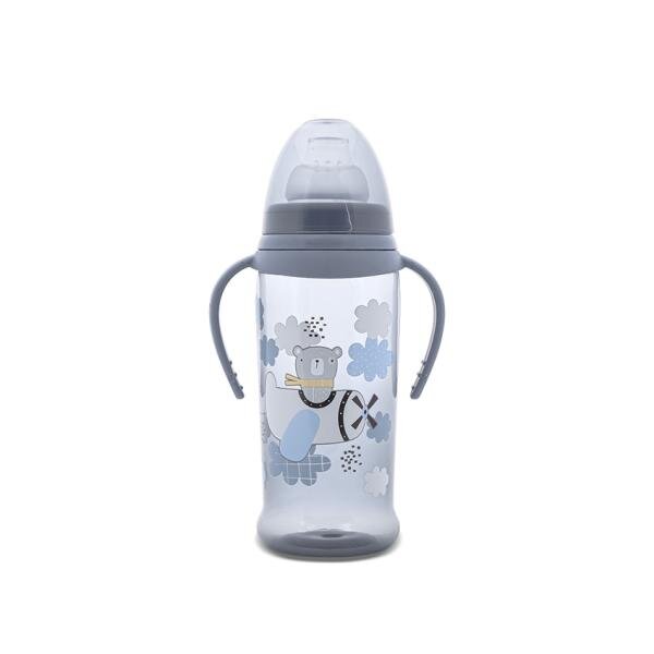 LORELLI Biberon anticurgere cu manere tetina lata protejeaza gingiile 6 luni+ 360 ml My Friend Cameo Blue