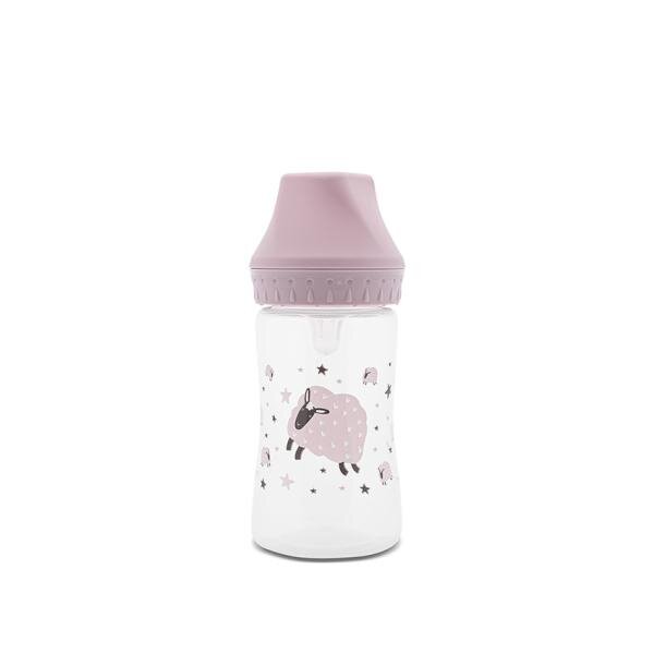 LORELLI Biberon cu gat larg My Friend Mellow Rose tetina moale din silicon 0 luni+ 250 ml