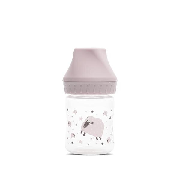 LORELLI Biberon cu gat larg My Friend tetina moale din silicon 0 luni+ 125 ml Mellow Rose