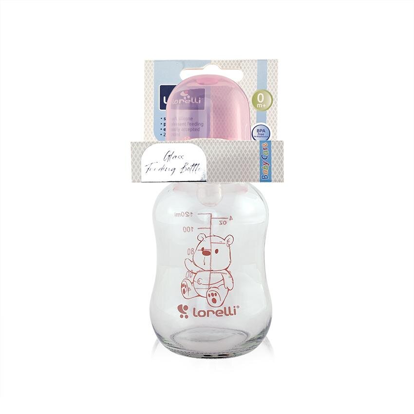 LORELLI Biberon din sticla 120 ml Pink