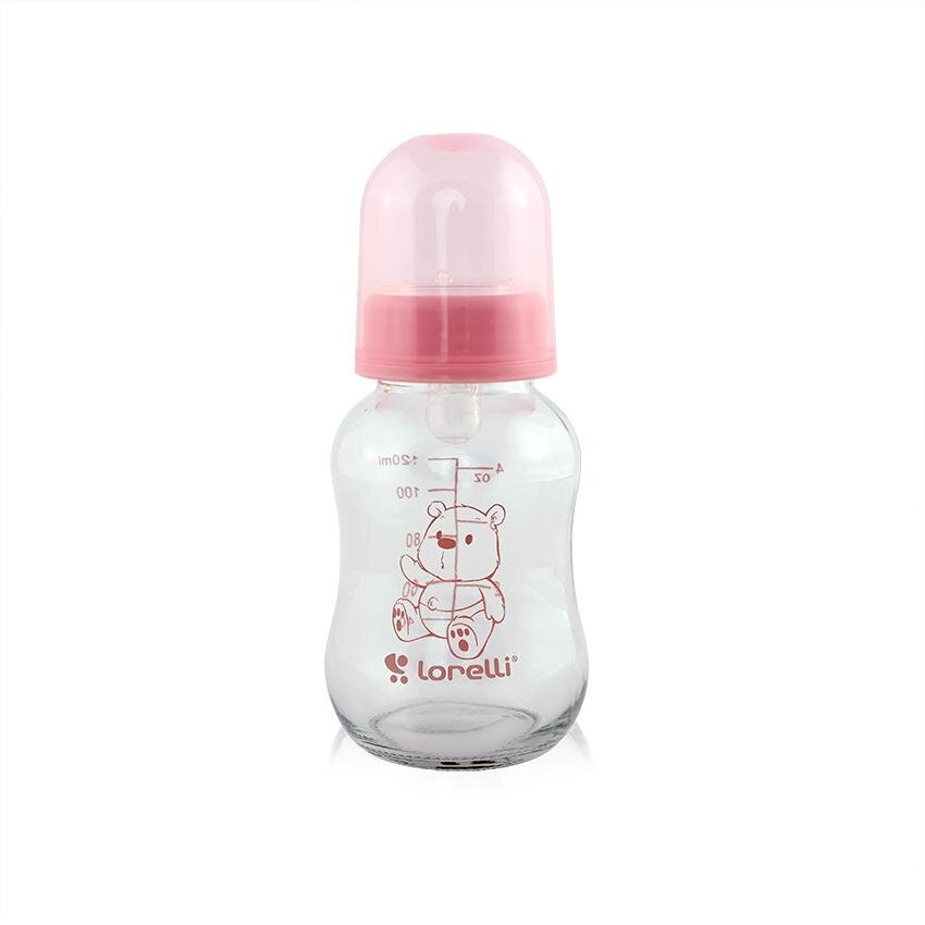 LORELLI Biberon din sticla 120 ml Pink