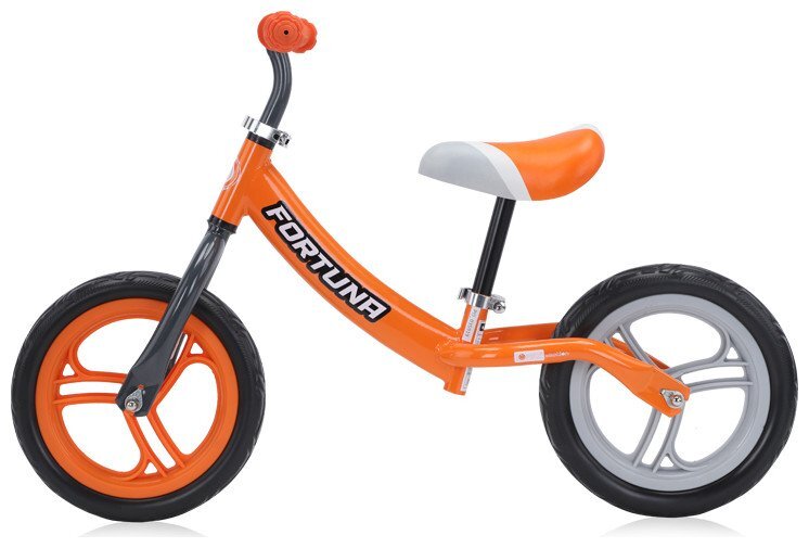 LORELLI Bicicleta copii fara pedale Fortuna greyorange varsta 2-5 ani ghidon reglabil in inaltime de la 51 cm pana la 60 cm roti din spuma EVA 11 inch scaun reglabil de la 33 cm pana la 43 cm