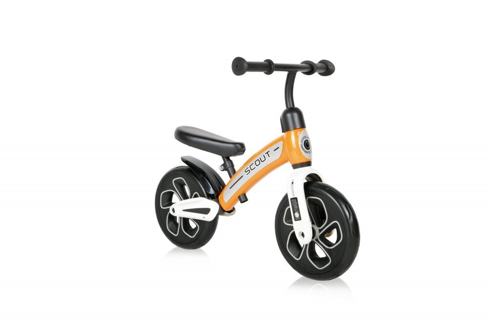 LORELLI Bicicleta copii fara pedale Scout Orange de echilibru roti din spuma EVA scaun reglabil pe inaltime de la 30 cm pana la 33 cm varsta 2-4 ani maxim 25 de kg ghidon reglabil in inaltime de la 49 cm pana la 51.5 cm