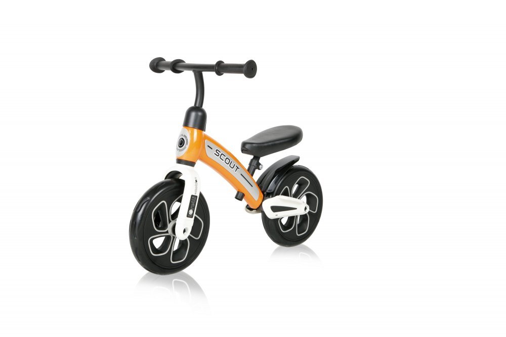LORELLI Bicicleta copii fara pedale Scout Orange de echilibru roti din spuma EVA scaun reglabil pe inaltime de la 30 cm pana la 33 cm varsta 2-4 ani maxim 25 de kg ghidon reglabil in inaltime de la 49 cm pana la 51.5 cm
