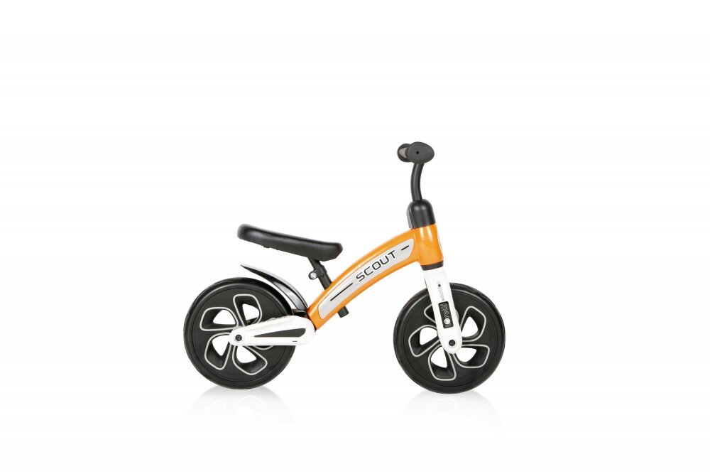 LORELLI Bicicleta copii fara pedale Scout Orange de echilibru roti din spuma EVA scaun reglabil pe inaltime de la 30 cm pana la 33 cm varsta 2-4 ani maxim 25 de kg ghidon reglabil in inaltime de la 49 cm pana la 51.5 cm