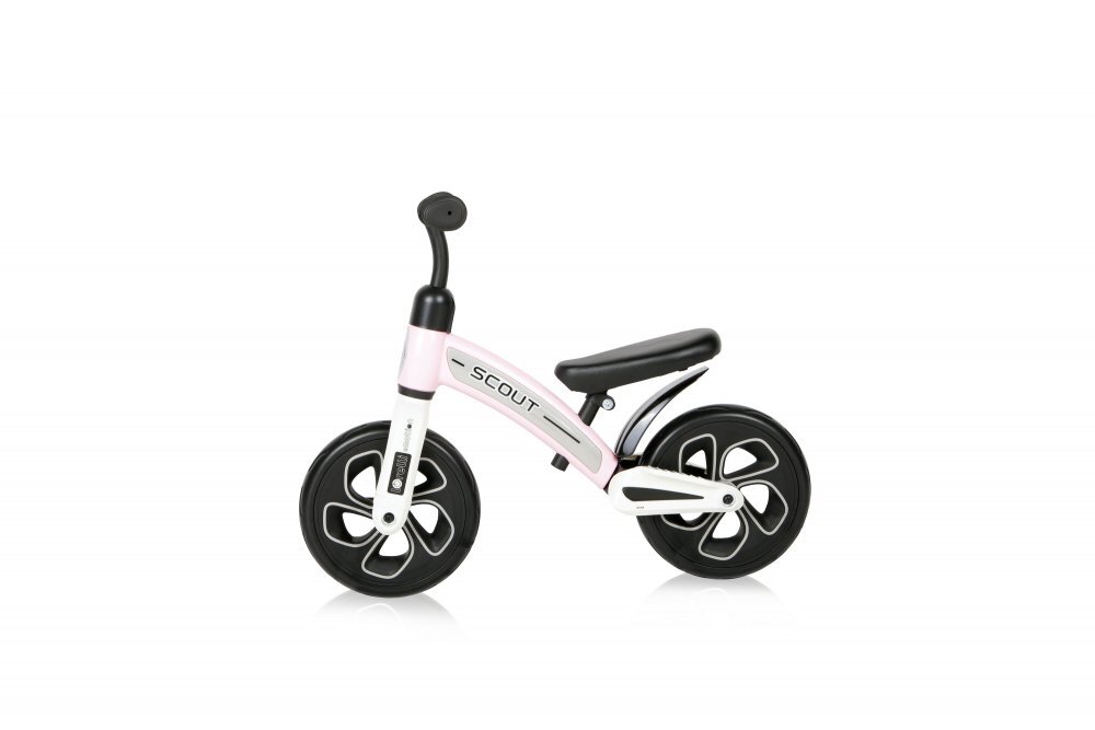 LORELLI Bicicleta copii fara pedale Scout Pink de echilibru roti din spuma EVA scaun reglabil pe inaltime de la 30 cm pana la 33 cm varsta 2-4 ani maxim 25 de kg ghidon reglabil in inaltime de la 49 cm pana la 51.5 cm