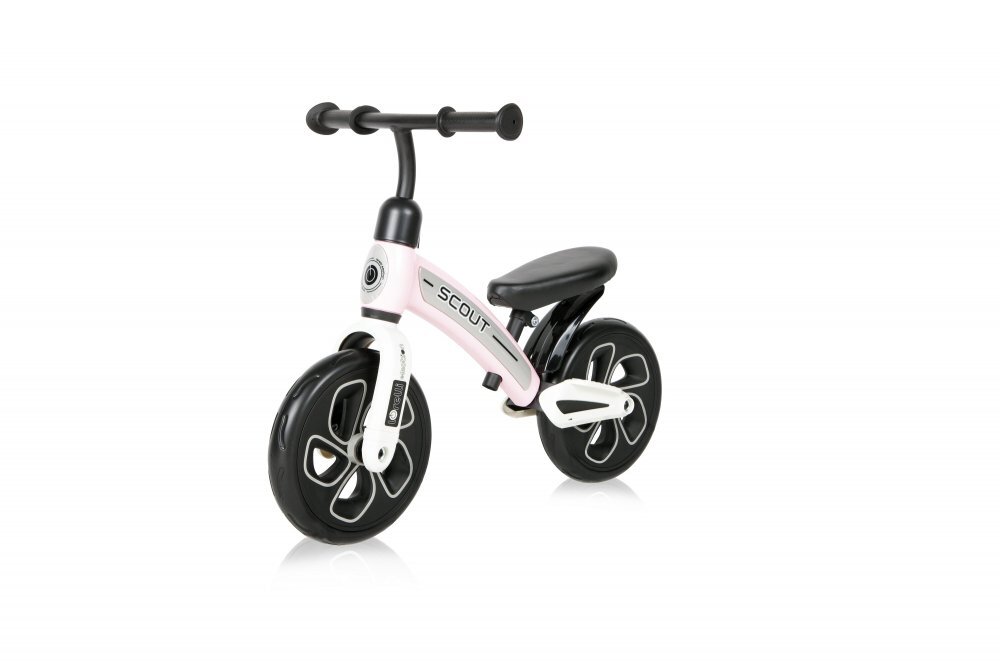 LORELLI Bicicleta copii fara pedale Scout Pink de echilibru roti din spuma EVA scaun reglabil pe inaltime de la 30 cm pana la 33 cm varsta 2-4 ani maxim 25 de kg ghidon reglabil in inaltime de la 49 cm pana la 51.5 cm