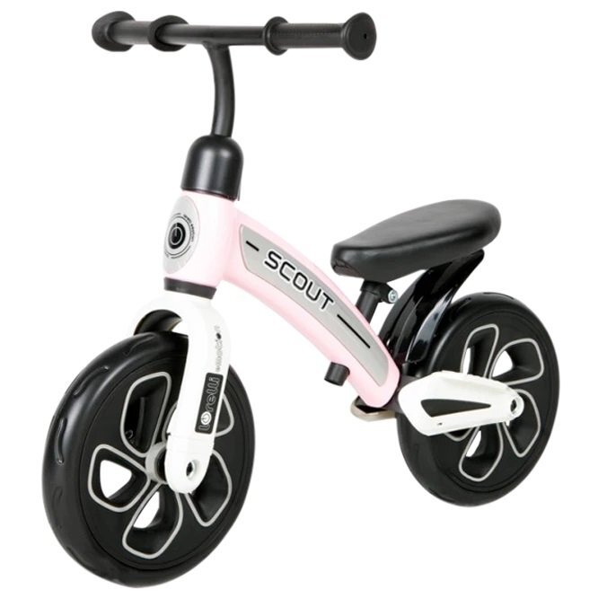 LORELLI Bicicleta copii fara pedale Scout Pink de echilibru roti din spuma EVA scaun reglabil pe inaltime de la 30 cm pana la 33 cm varsta 2-4 ani maxim 25 de kg ghidon reglabil in inaltime de la 49 cm pana la 51.5 cm