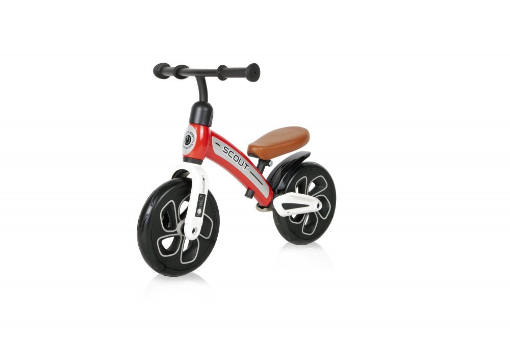 LORELLI Bicicleta copii fara pedale Scout Red de echilibru roti din spuma EVA scaun reglabil pe inaltime de la 30 cm pana la 33 cm varsta 2-4 ani maxim 25 de kg ghidon reglabil in inaltime de la 49 cm pana la 51.5 cm