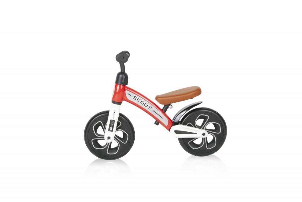 LORELLI Bicicleta copii fara pedale Scout Red de echilibru roti din spuma EVA scaun reglabil pe inaltime de la 30 cm pana la 33 cm varsta 2-4 ani maxim 25 de kg ghidon reglabil in inaltime de la 49 cm pana la 51.5 cm