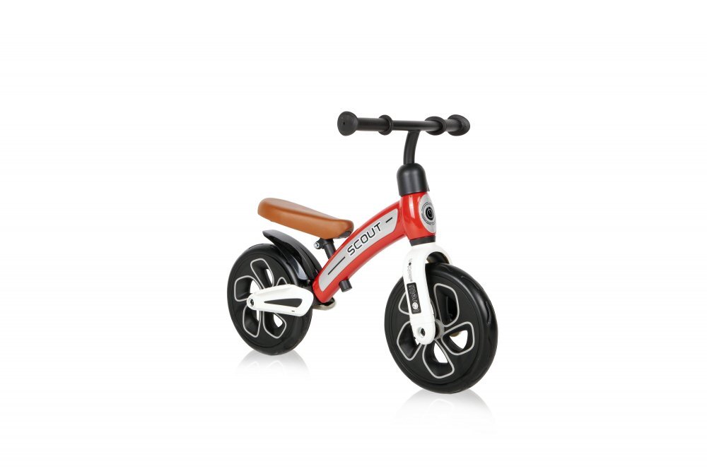 LORELLI Bicicleta copii fara pedale Scout Red de echilibru roti din spuma EVA scaun reglabil pe inaltime de la 30 cm pana la 33 cm varsta 2-4 ani maxim 25 de kg ghidon reglabil in inaltime de la 49 cm pana la 51.5 cm