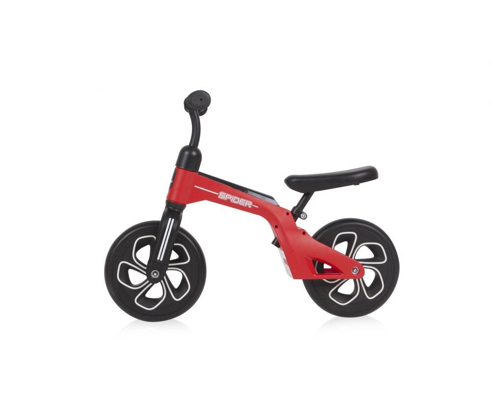 LORELLI Bicicleta copii fara pedale Spider Red 10 inch cadru usor din aluminiu ghidon reglabil scaun ajustabil pe inaltime de la 29 cm la 34 cm fata de sol