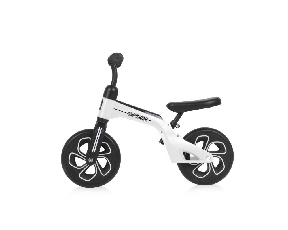 LORELLI Bicicleta copii fara pedale Spider White cadru usor din aluminiu ghidon reglabil scaun ajustabil pe inaltime de la 29 cm la 34 cm fata de sol