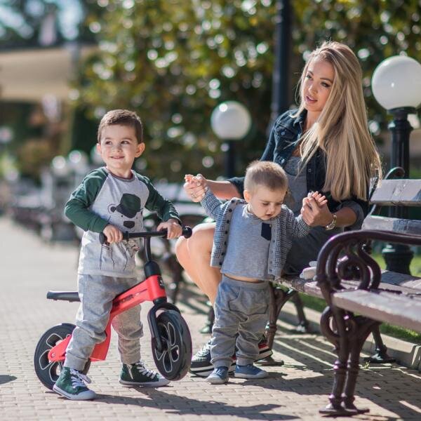 LORELLI Bicicleta de tranzitie pentru copii Spider Beige fara pedale ghidon reglabil sezut ajustabil limitator de directie cadru din aluminiu roti 10 inch greutate admisa 20 kg