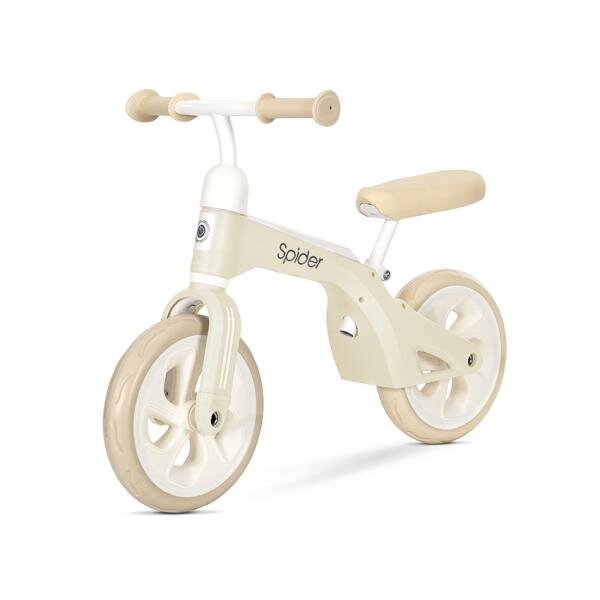 LORELLI Bicicleta de tranzitie pentru copii Spider Beige fara pedale ghidon reglabil sezut ajustabil limitator de directie cadru din aluminiu roti 10 inch greutate admisa 20 kg