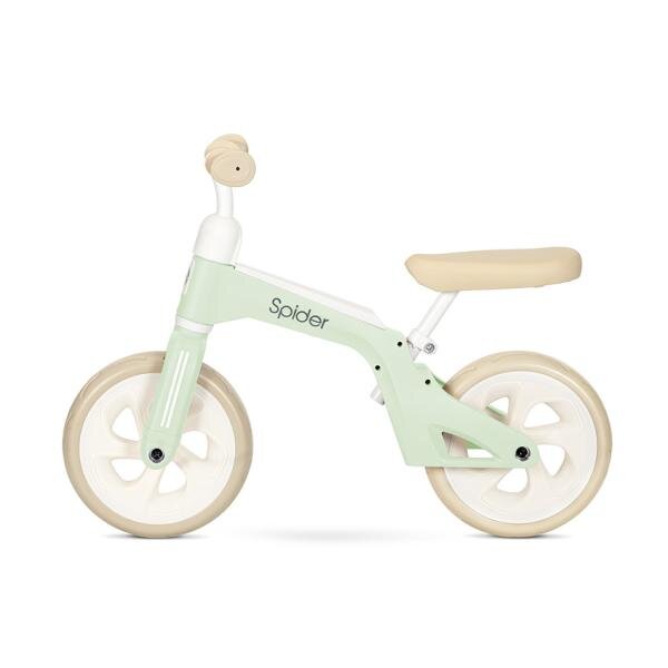 LORELLI Bicicleta de tranzitie pentru copii Spider Mint fara pedale ghidon reglabil sezut ajustabil limitator de directie cadru din aluminiu roti 10 inch greutate admisa 20 kg