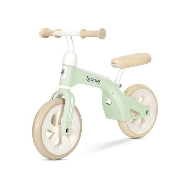 LORELLI Bicicleta de tranzitie pentru copii Spider Mint fara pedale ghidon reglabil sezut ajustabil limitator de directie cadru din aluminiu roti 10 inch greutate admisa 20 kg