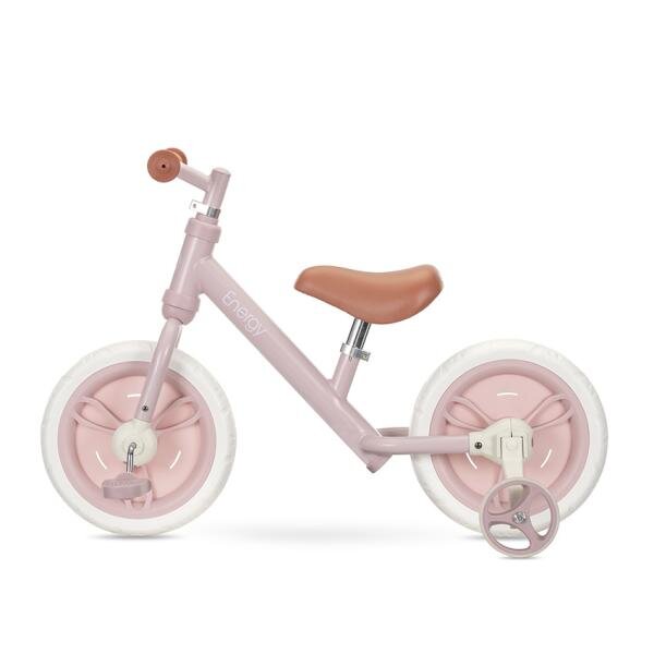 LORELLI Bicicleta pentru copii Energy Pink de tranzitie 2 in 1 cu pedale si roti auxiliare 2-5 ani