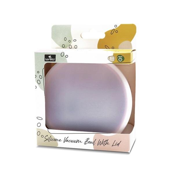 LORELLI Bol de hranire cu capac din silicon natural si ventuza 6 luni+ Pink