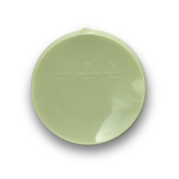 LORELLI Bol de hranire din silicon natural cu ventuza 6 luni+ Fresh Green