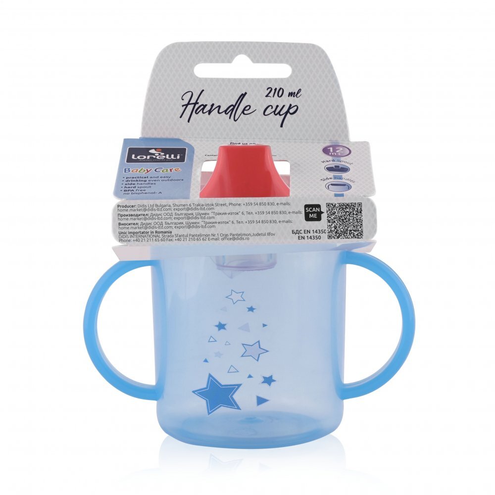 LORELLI Cana cu manere si cioc 12 luni+ 210 ml Blue