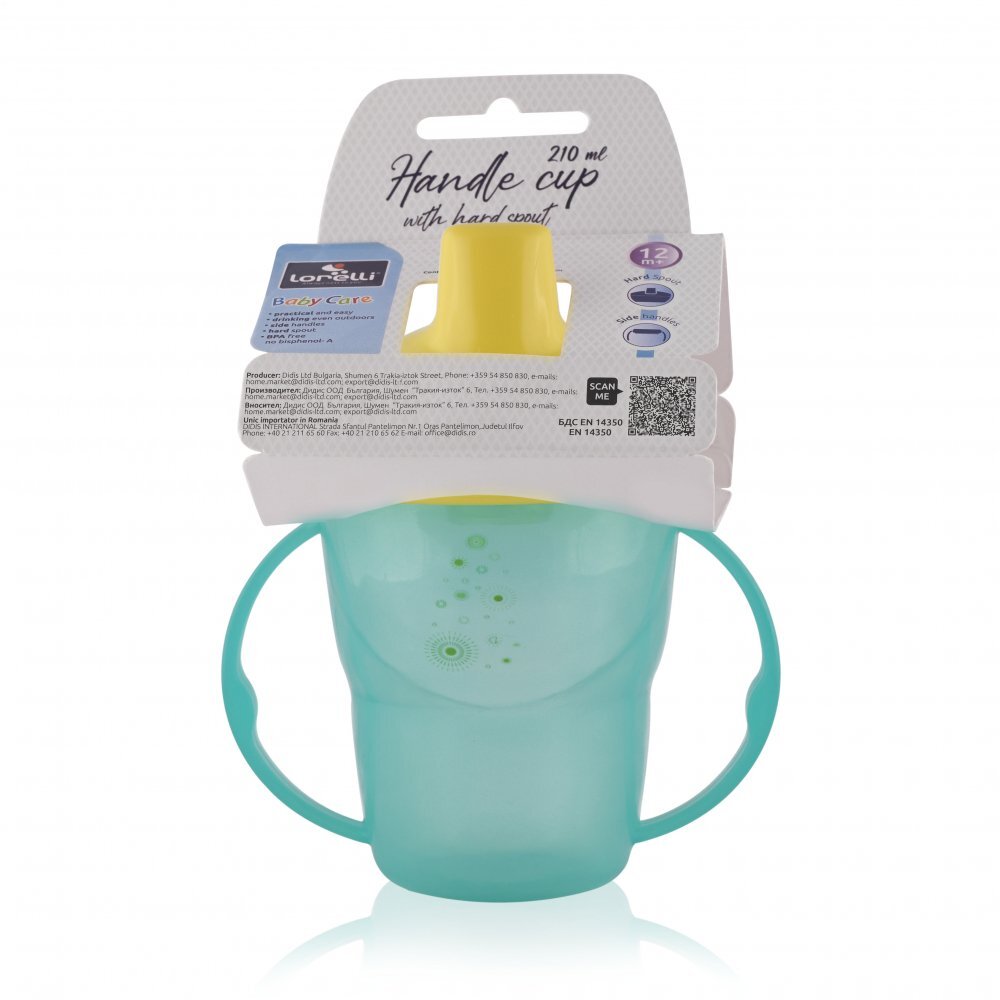 LORELLI Cana cu manere si cioc 12 luni+ 210 ml Green