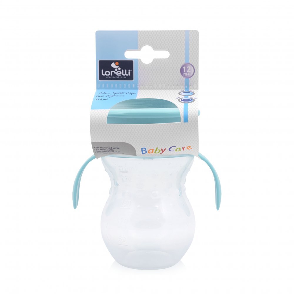 LORELLI Cana de tranzitie anti-varsare sistem de baut din orice pozitie 360 grade 12 luni+ Blue