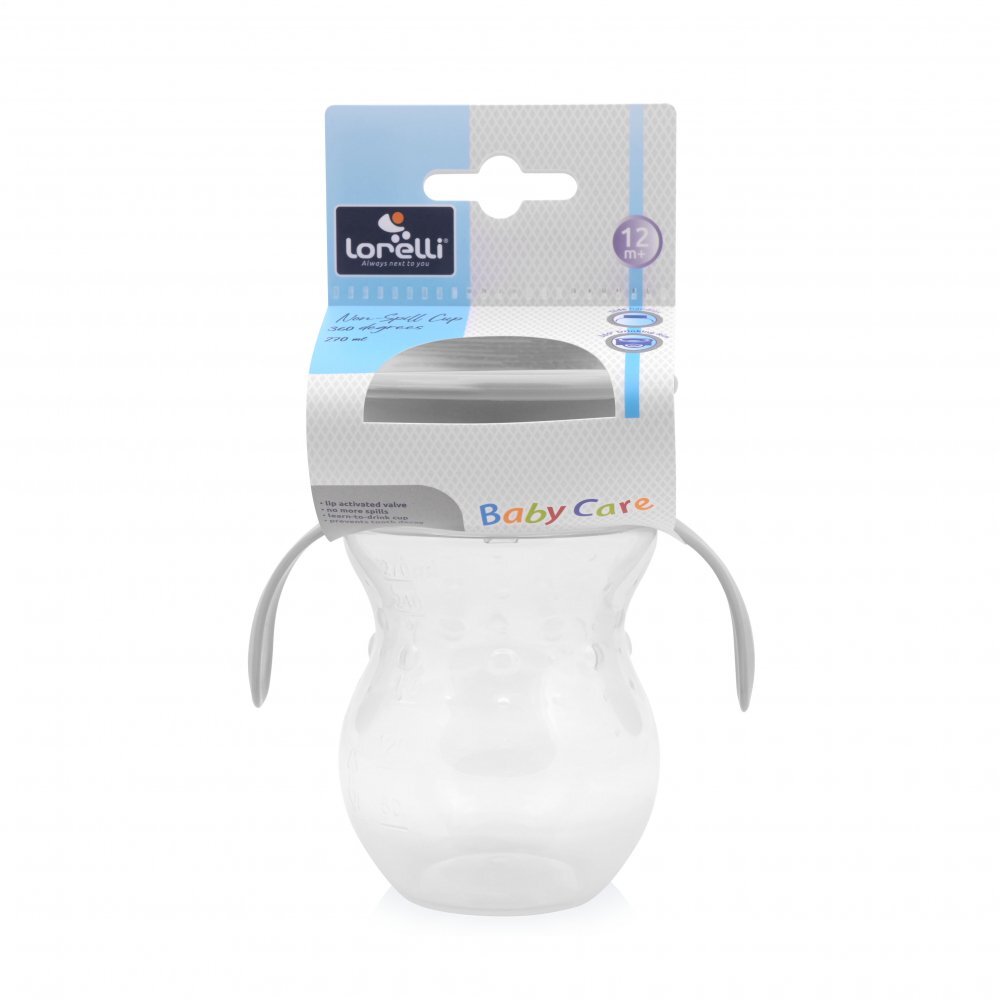 LORELLI Cana de tranzitie anti-varsare sistem de baut din orice pozitie 360 grade 12 luni+ Grey