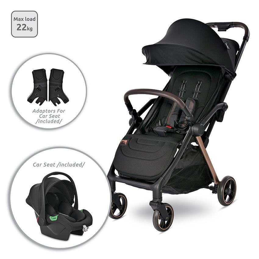 LORELLI Carucior 2 in 1 autofold Loret pana la 22 kg Black Jasper